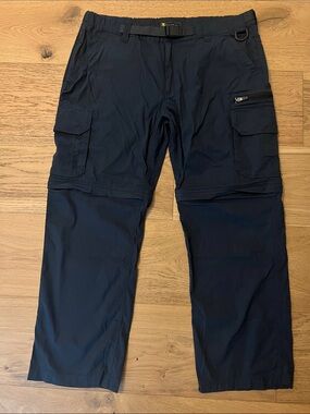 Men's Convertible Cargo Pants in Dark Blue - Lightweight Utility Style
